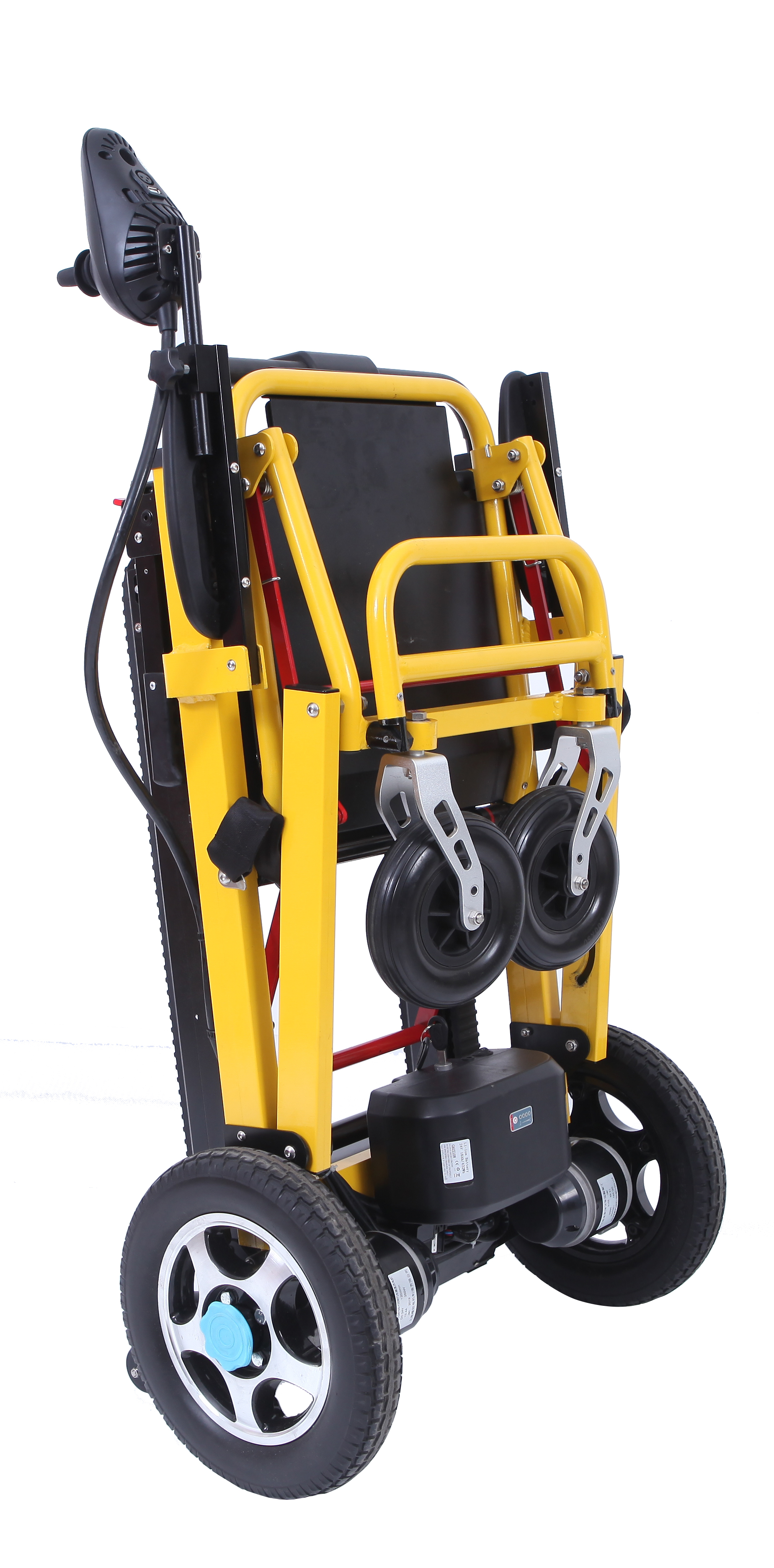 Fauteuil roulant pliable d'escalade électrique portable pour personnes handicapées